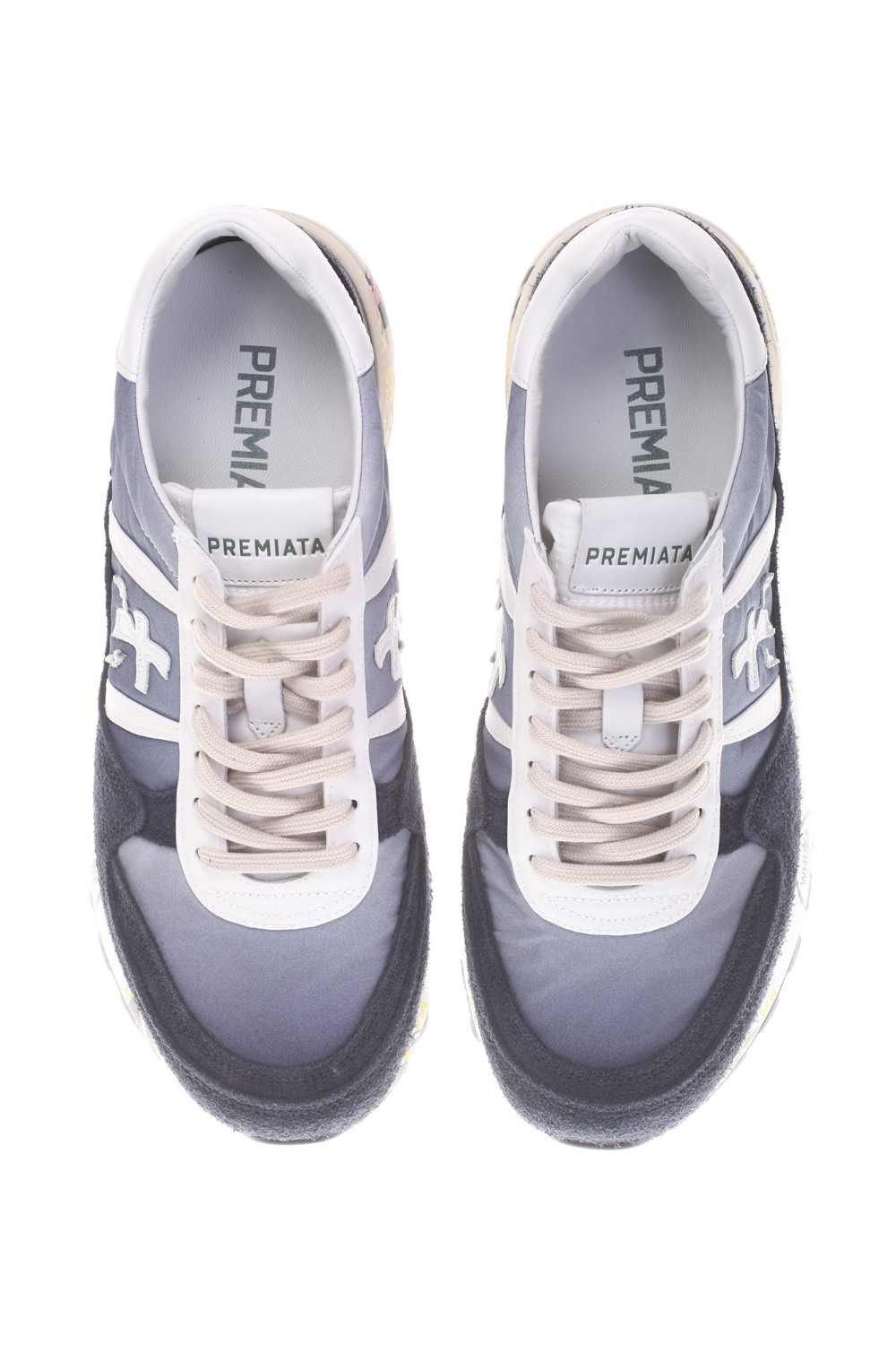 shop PREMIATA Saldi Scarpe: Premiata sneakers "Landeck 6134".
Sviluppata in pellame morbido scamosciato e nylon degradé.
Logo Premiata e tocchi bianchi. 
Suola ergonomica e super leggera.
Altezza Suola 4,2 cm.
Fusbet interno 28,5 cm.
Composizione Suola: 60% EVA 10% TPU 30% Gomma
Composizione Tomaia: 40% Pelle di vitello 60% PA
Composizione Fodera: 100% Pelle di capra
Fabbricato in Vietnam.. LANDECK-6134 number 6415004